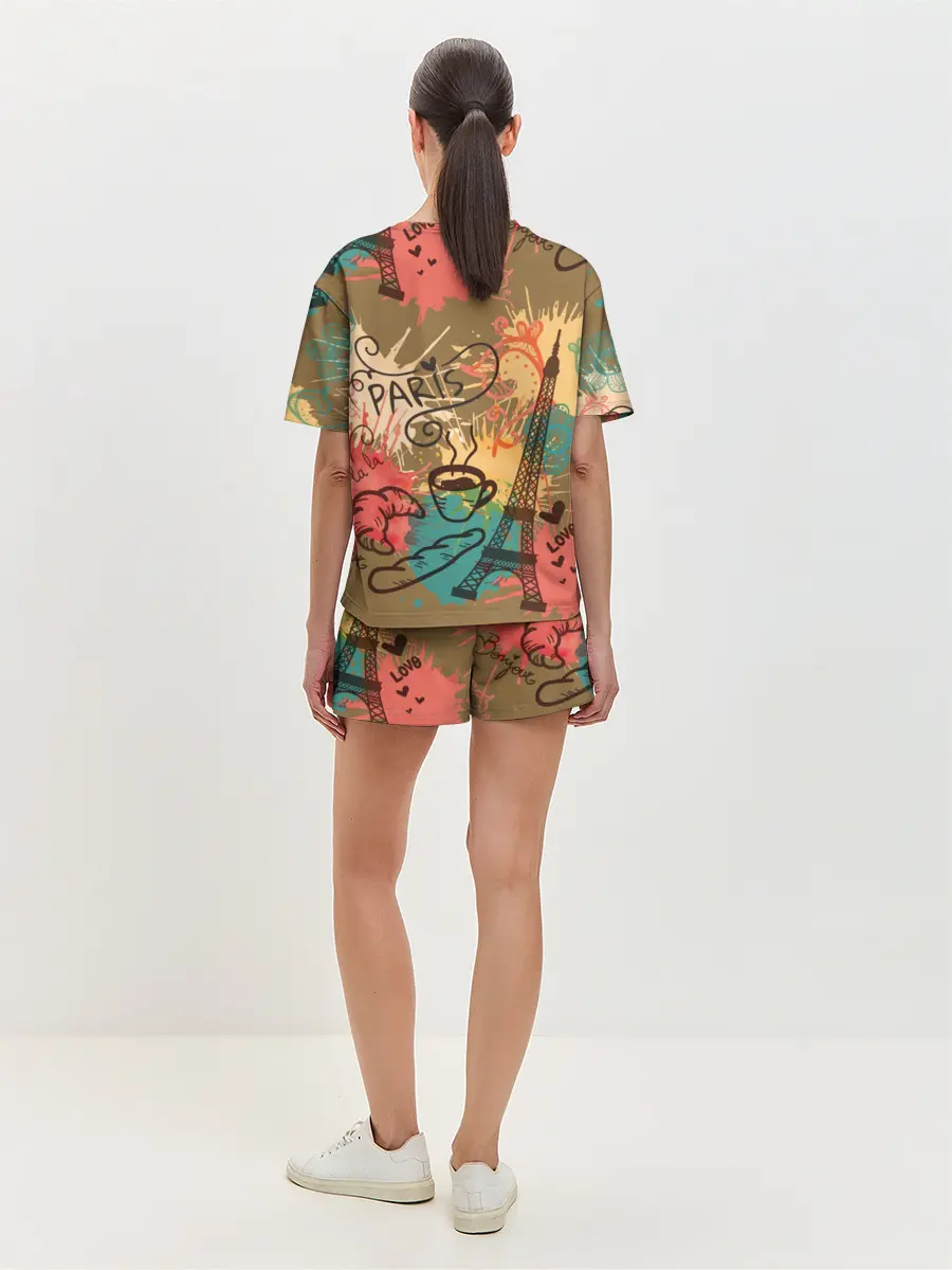 Женская пижама с шортами / Париж