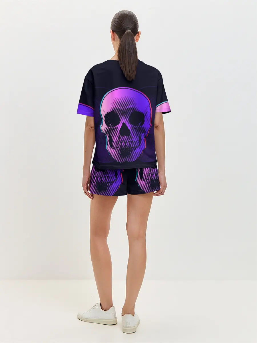 Женская пижама с шортами / Токсичный череп