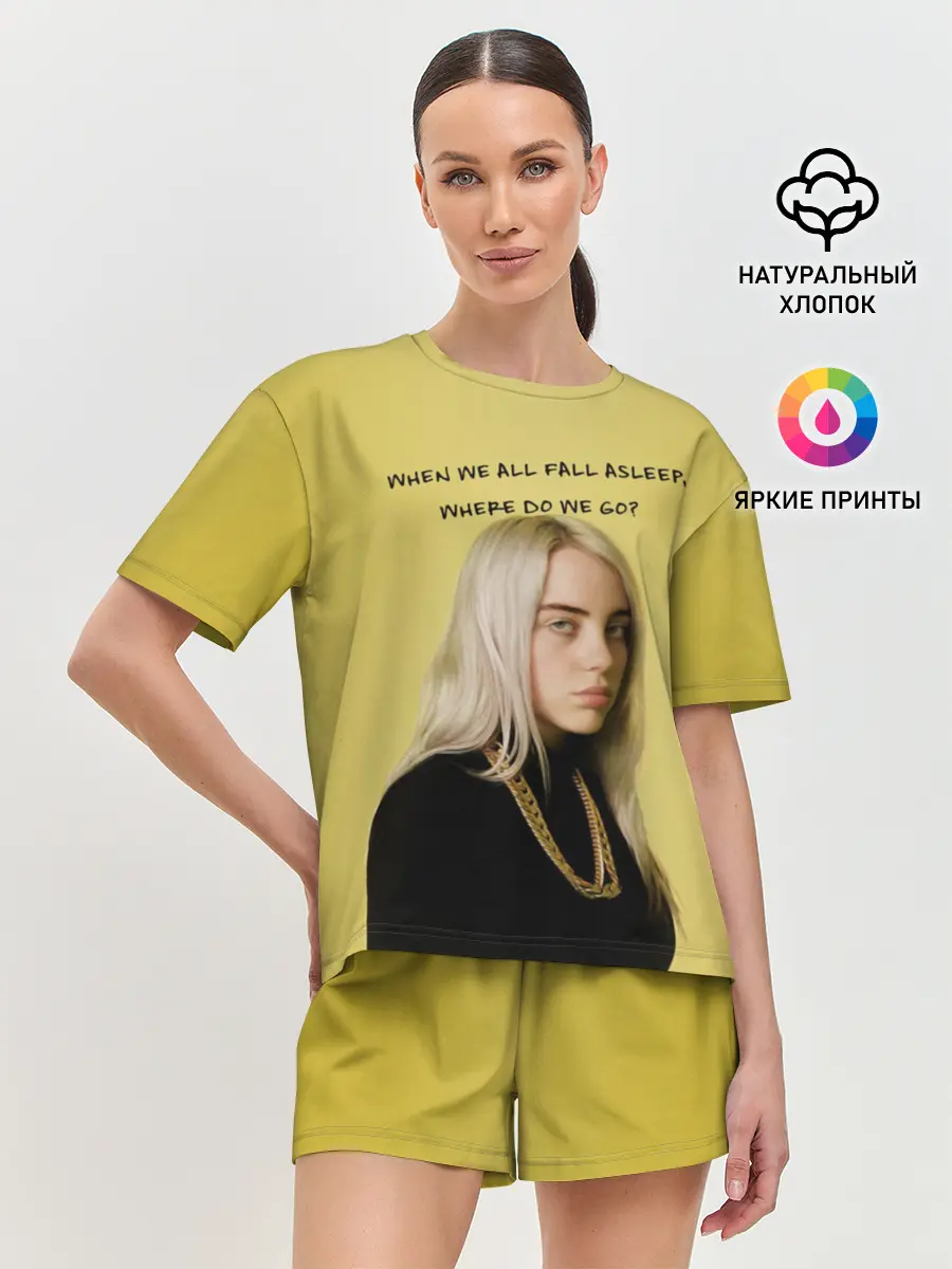 Женская пижама с шортами / billie eilish
