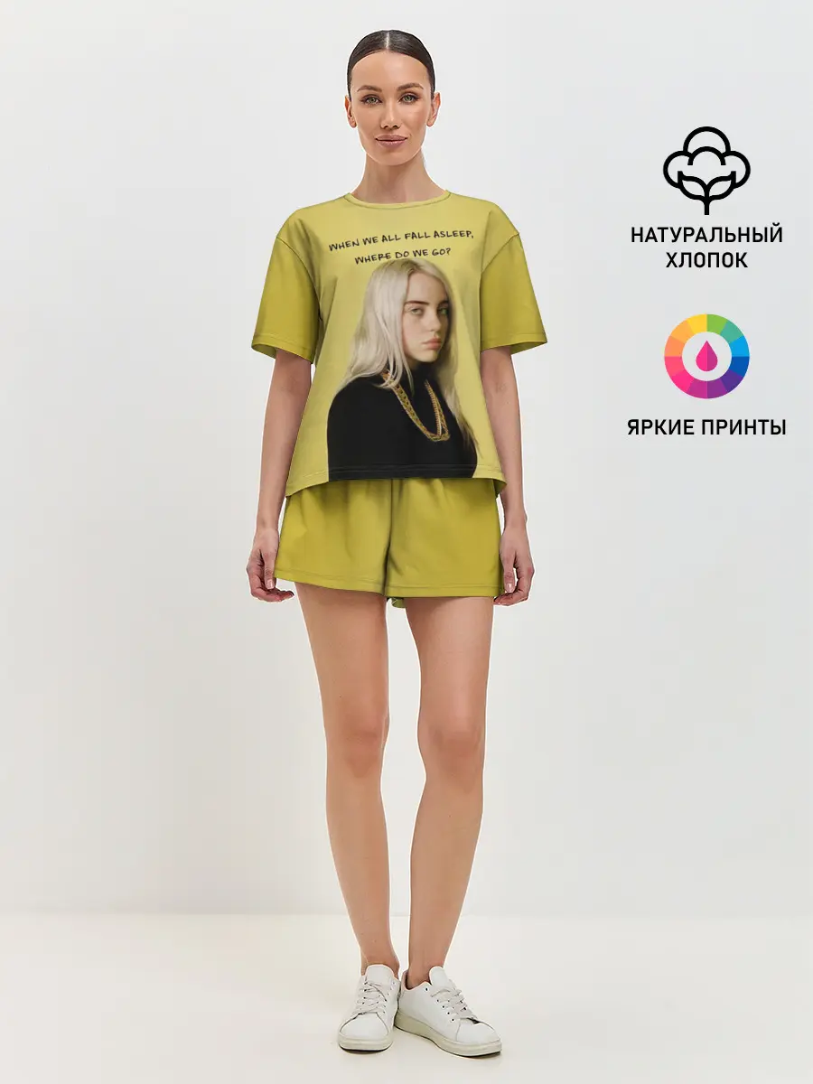 Женская пижама с шортами / billie eilish