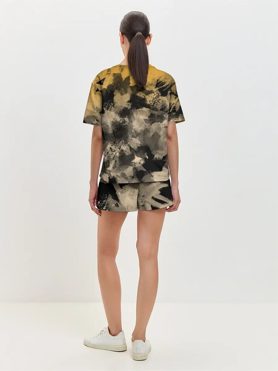 Женская пижама с шортами / Billie Eilish Акварель