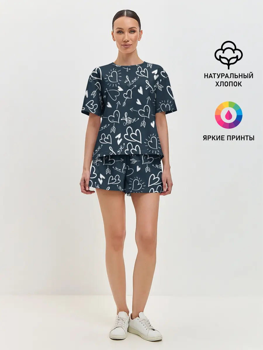 Женская пижама с шортами / Любовь