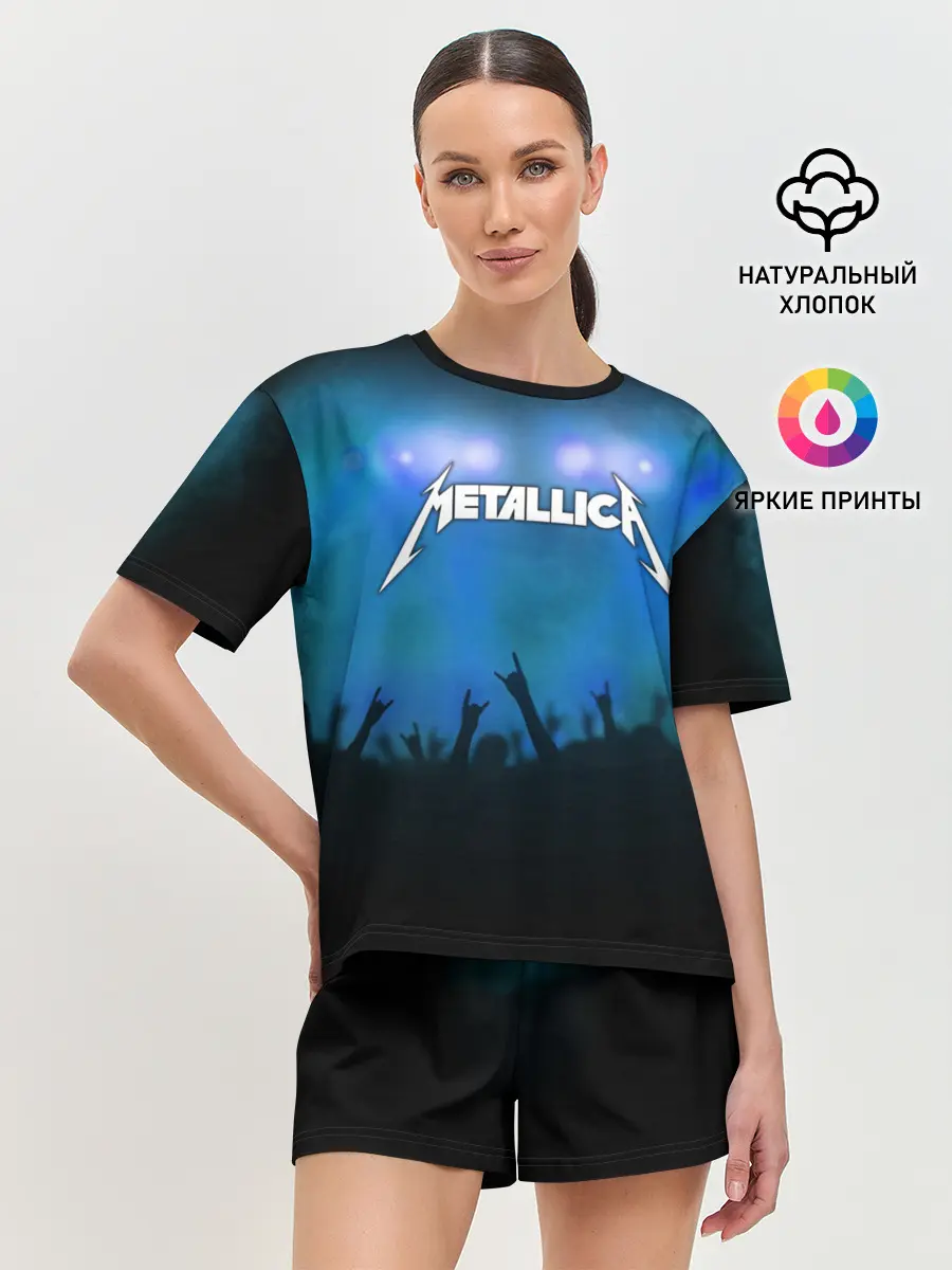 Женская пижама с шортами / Metallica
