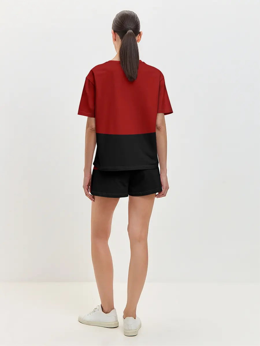 Женская пижама с шортами / Красно-черный флаг HU