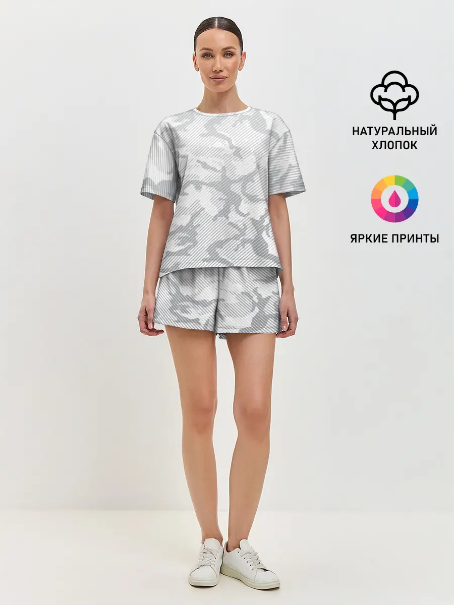 Женская пижама с шортами / Lite Camouflage Lines