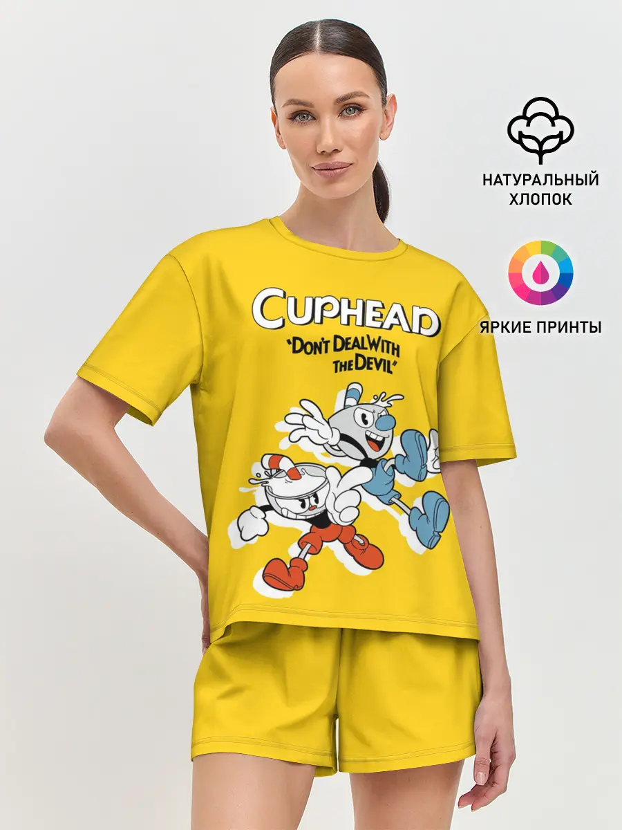 Женская пижама с шортами / Cuphead