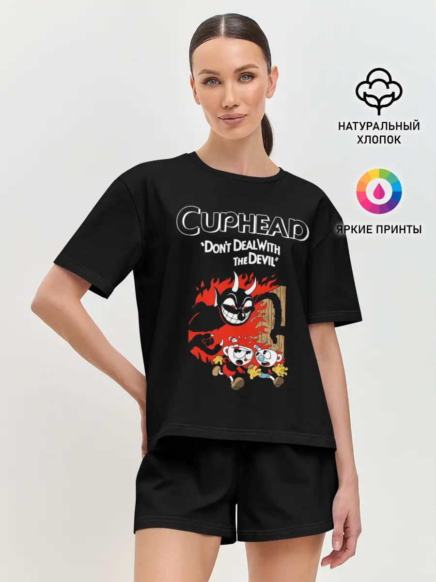 Женская пижама с шортами / Cuphead