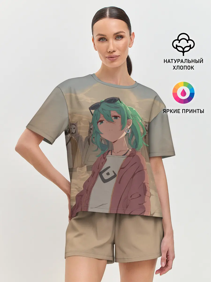 Женская пижама с шортами / Мику Хатсуне. ВОКАЛОИД