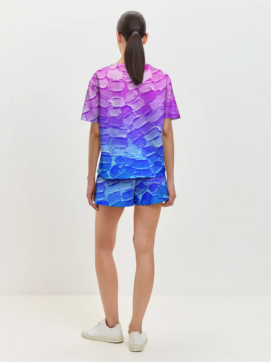 Женская пижама с шортами / Необычные краски