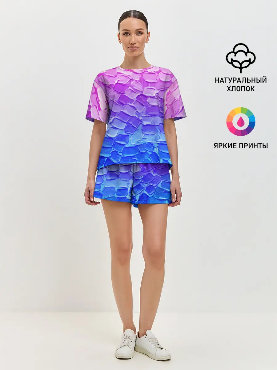 Женская пижама с шортами / Необычные краски