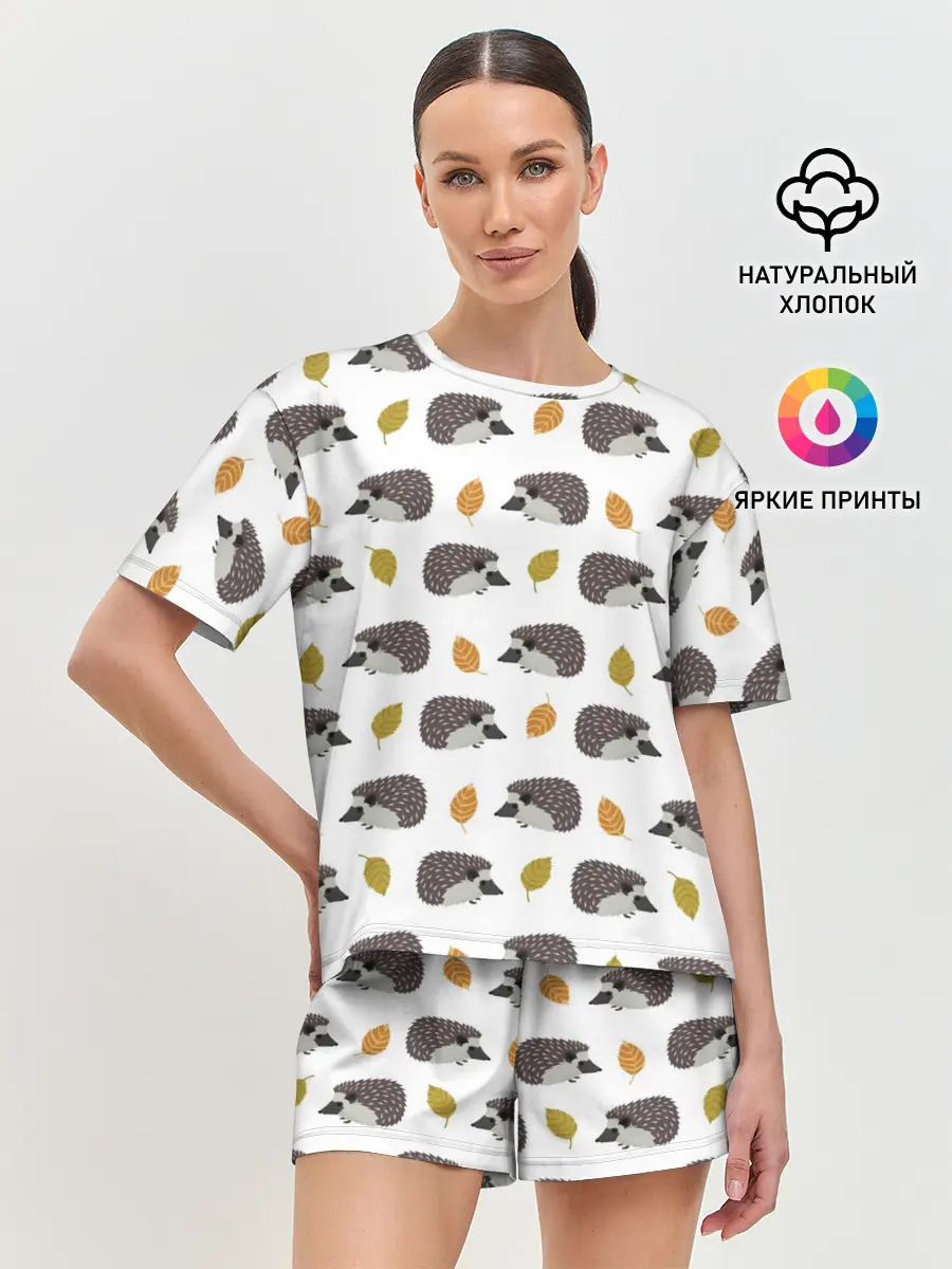 Женская пижама с шортами / чего такой колючий?