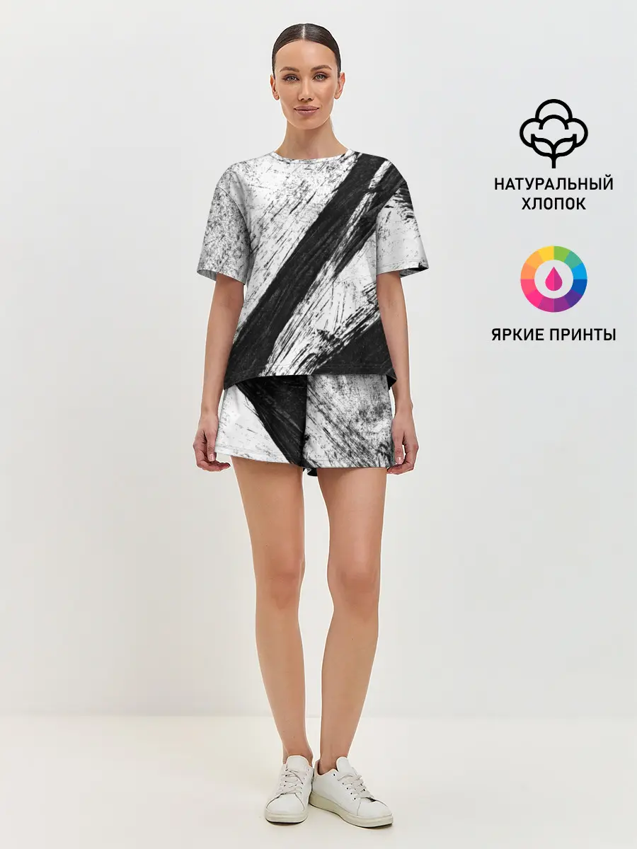 Женская пижама с шортами / просто краски