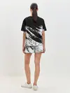 Женская пижама с шортами / abstraction black&white