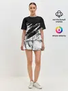 Женская пижама с шортами / abstraction black&white
