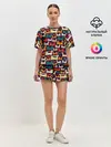Женская пижама с шортами / Найди чёрного кота