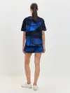 Женская пижама с шортами / Blue abstraction collection