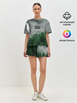 Женская пижама с шортами / Сибирь