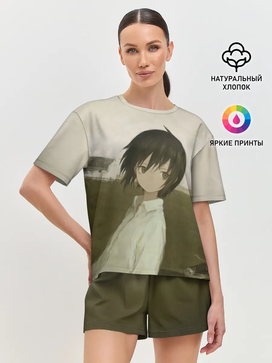 Женская пижама с шортами / Масло