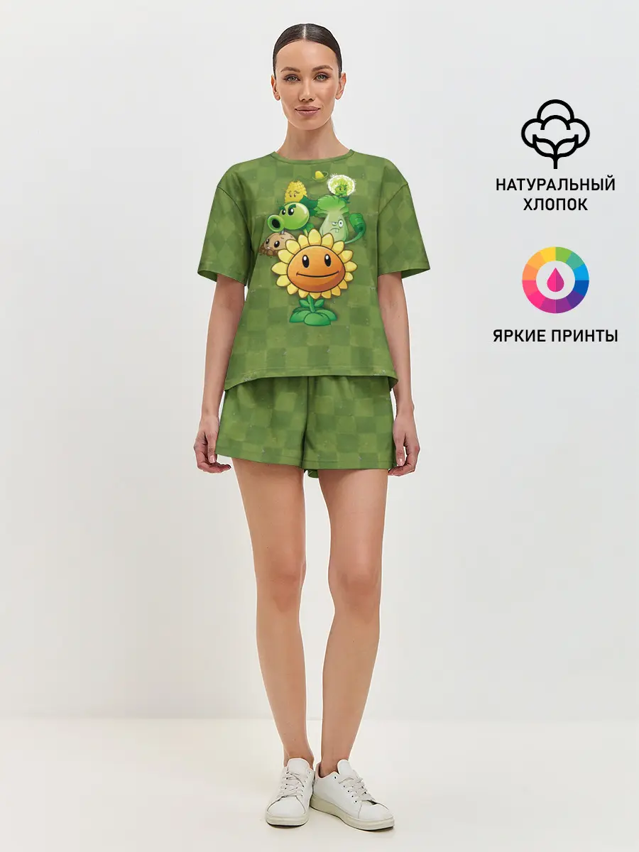 Женская пижама с шортами / Plants vs Zombies