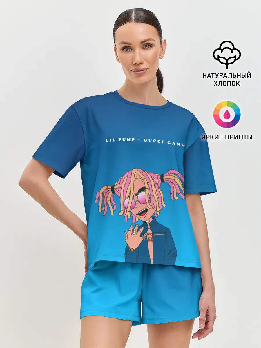 Женская пижама с шортами / Lil Pump Gucci Gang
