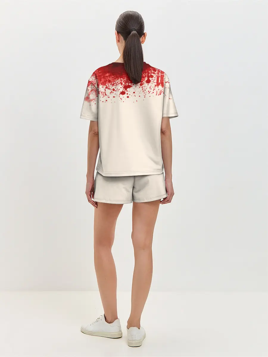 Женская пижама с шортами / Аннушка разлила масло