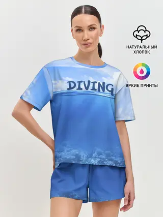 Женская пижама с шортами / Дайвинг