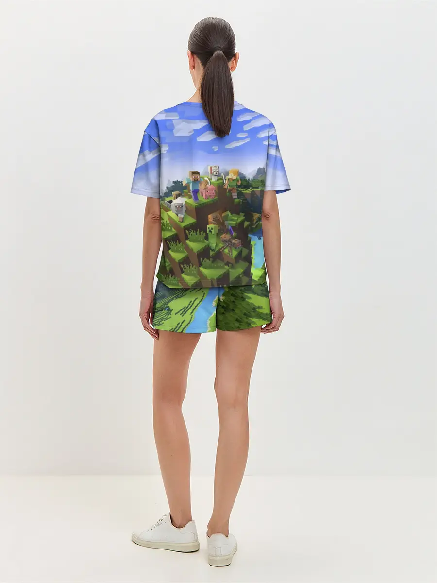 Женская пижама с шортами / Женя - Minecraft