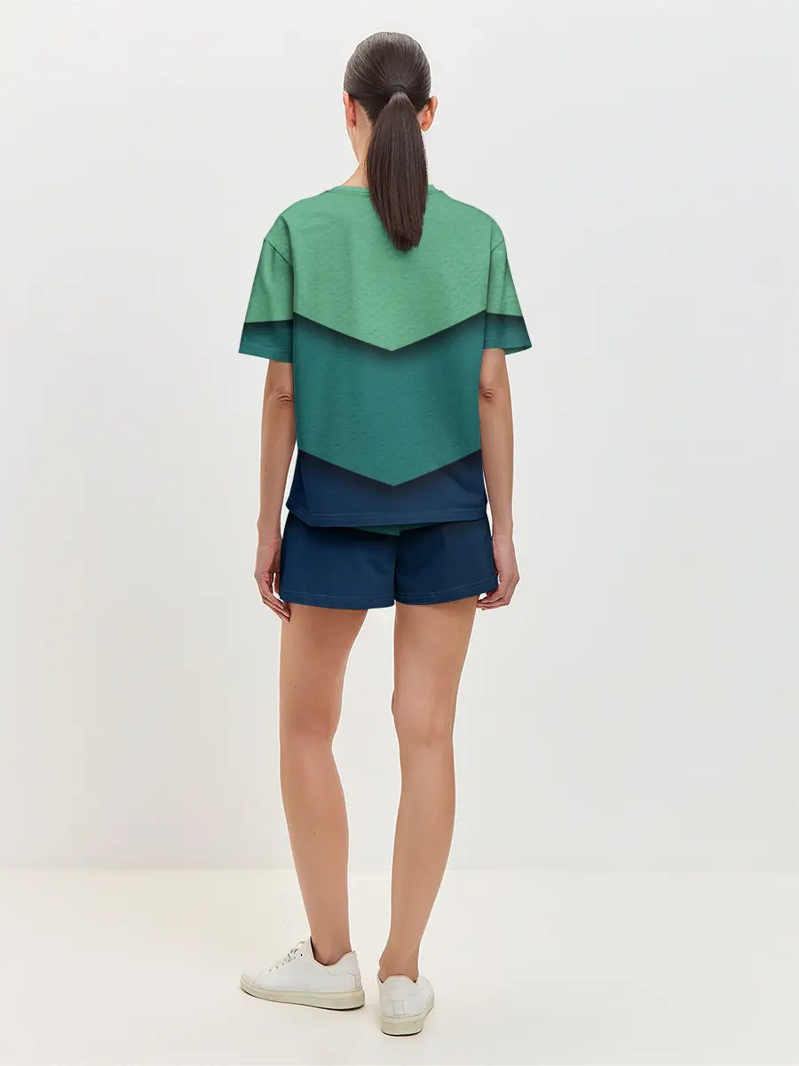 Женская пижама с шортами / Текстура бумаги