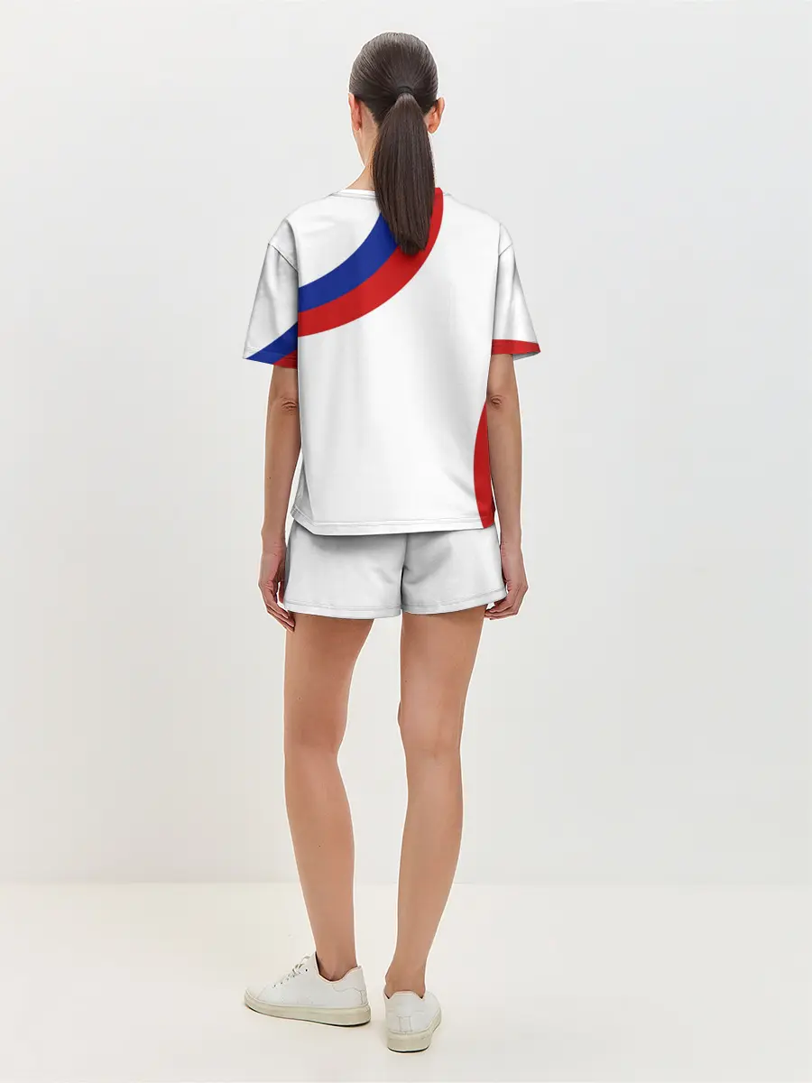Женская пижама с шортами / Россия Триколор
