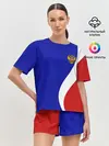 Женская пижама с шортами / Герб РФ Триколор