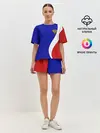 Женская пижама с шортами / Герб РФ Триколор