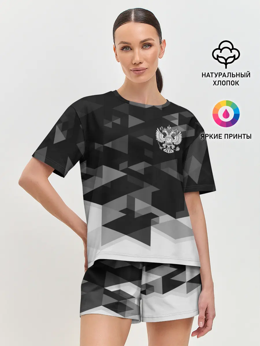 Женская пижама с шортами / Герб РФ
