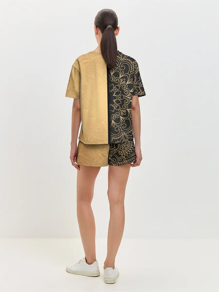 Женская пижама с шортами / Черное золото