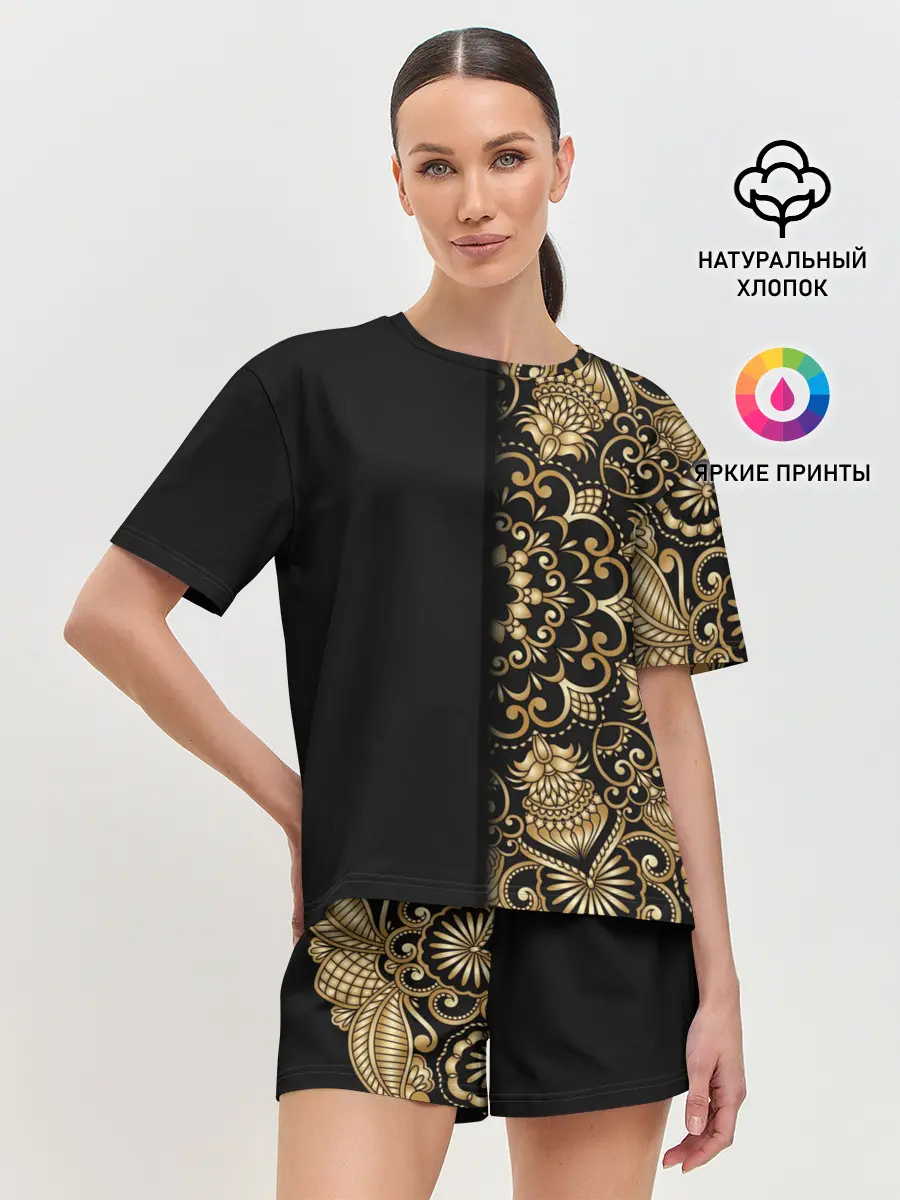 Женская пижама с шортами / ИСКУССТВО МАНДАЛА | MANDALA