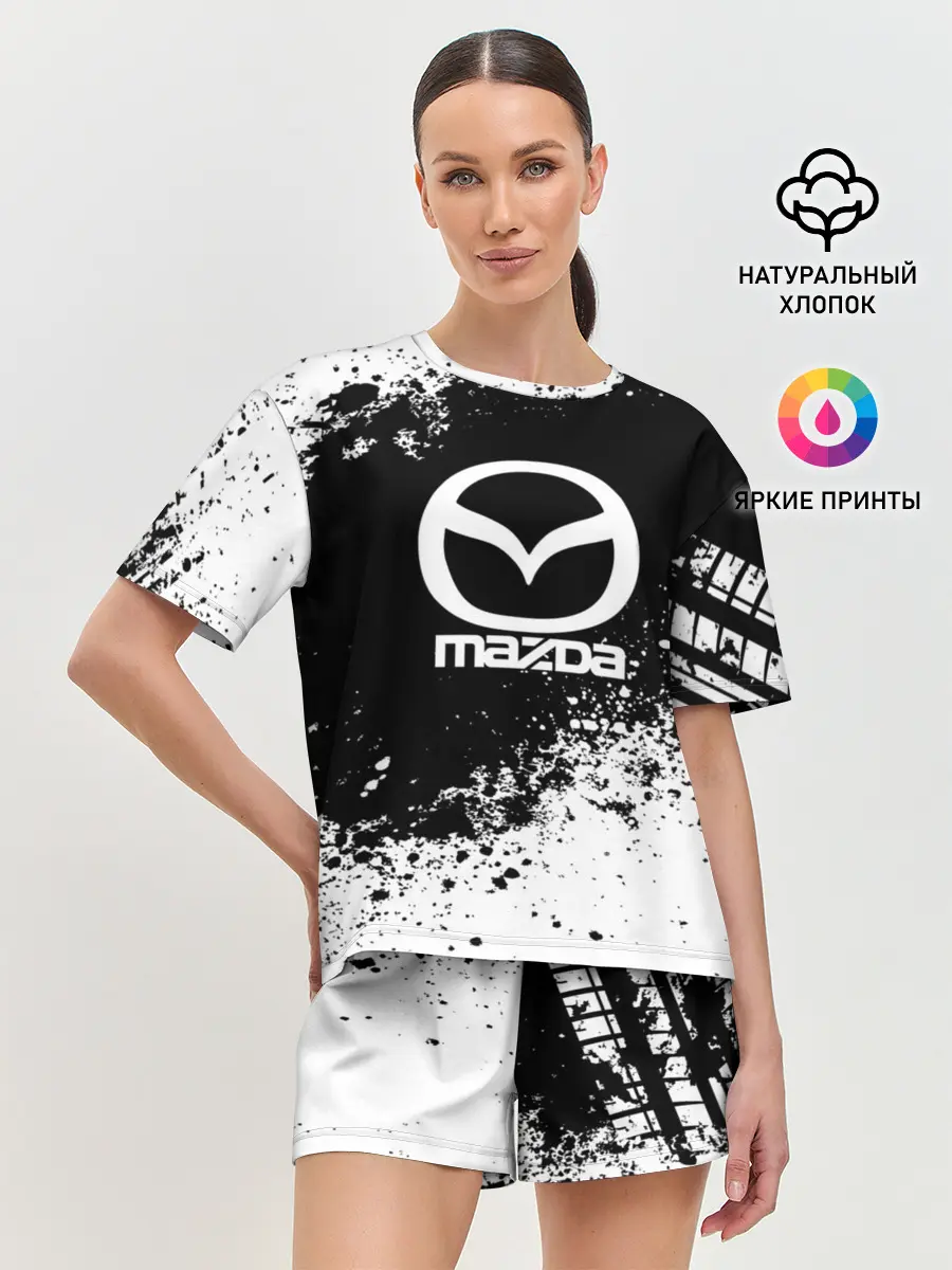 Женская пижама с шортами / Mazda abstract sport