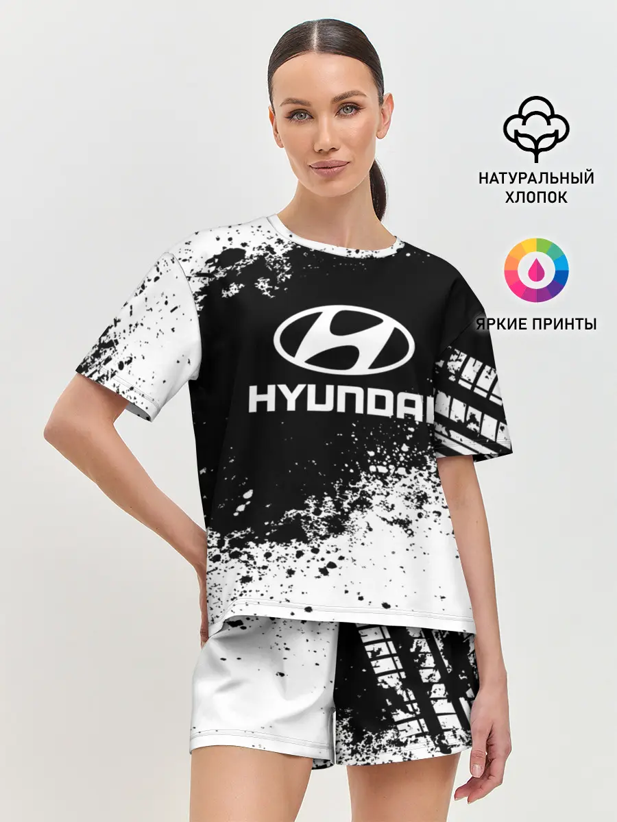 Женская пижама с шортами / Hyundai abstract sport