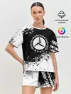 Женская пижама с шортами / Mercedes abstract sport