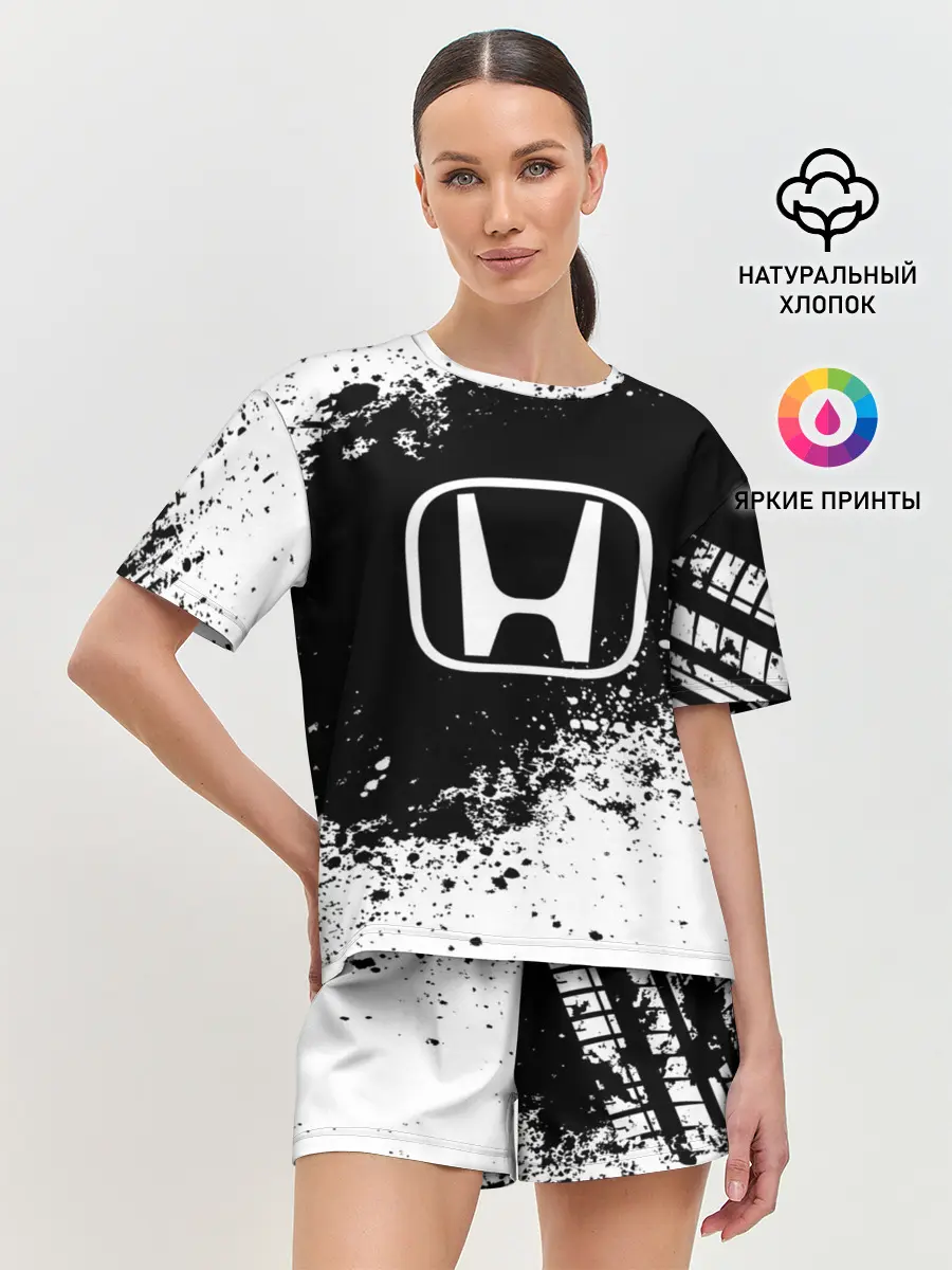 Женская пижама с шортами / Honda abstract sport