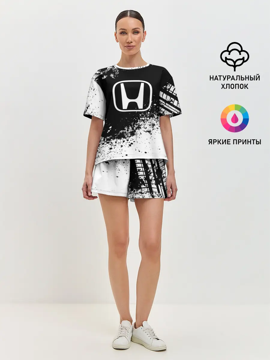 Женская пижама с шортами / Honda abstract sport