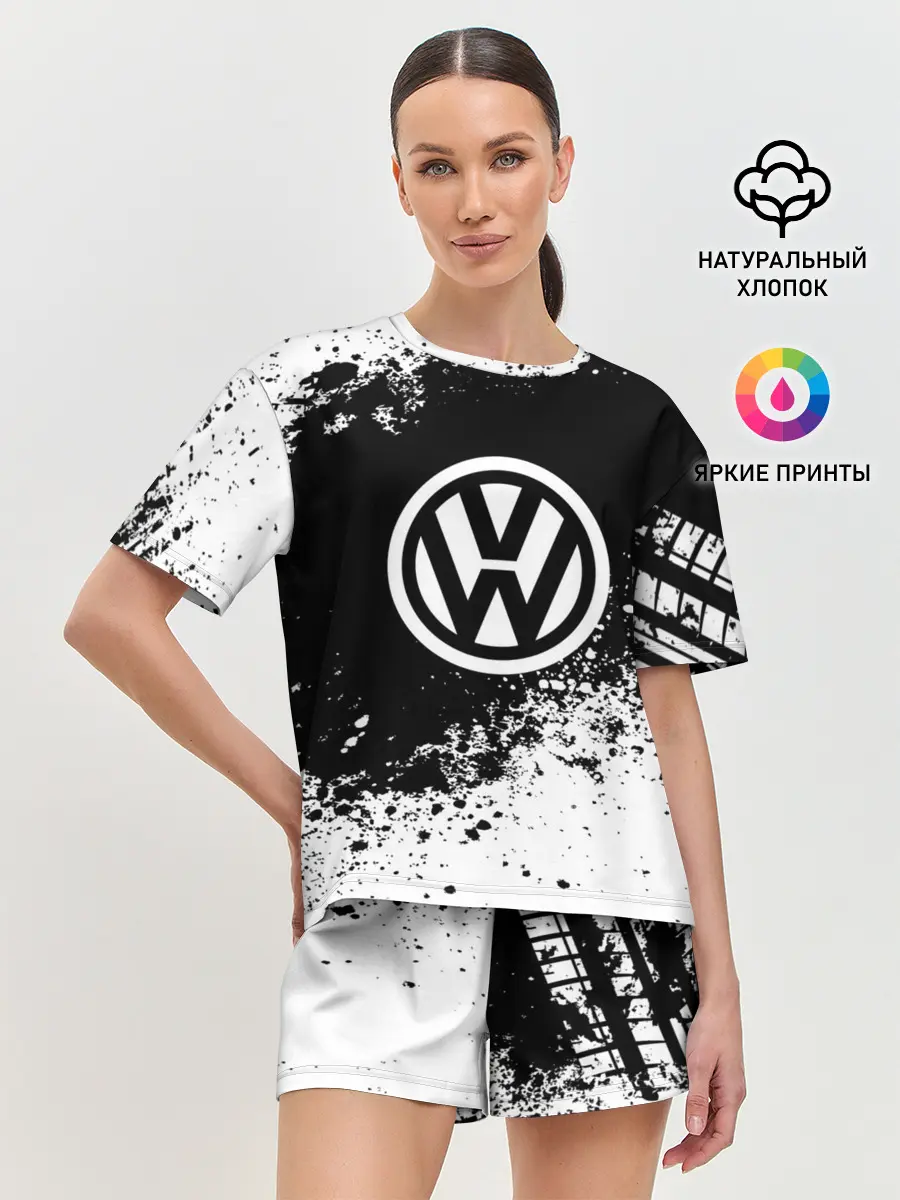 Женская пижама с шортами / Volkswagen abstract sport