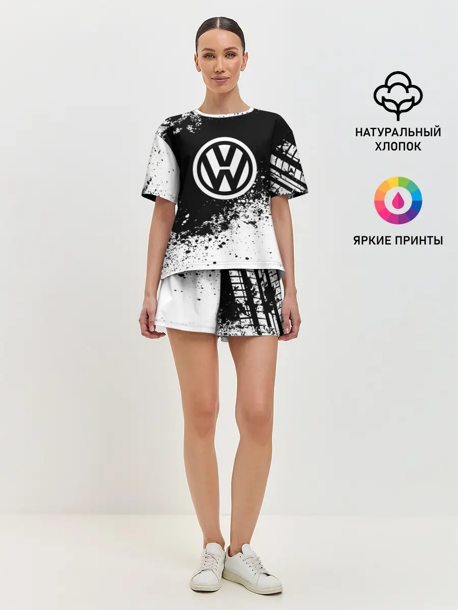 Женская пижама с шортами / Volkswagen abstract sport