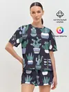 Женская пижама с шортами / Кактусы