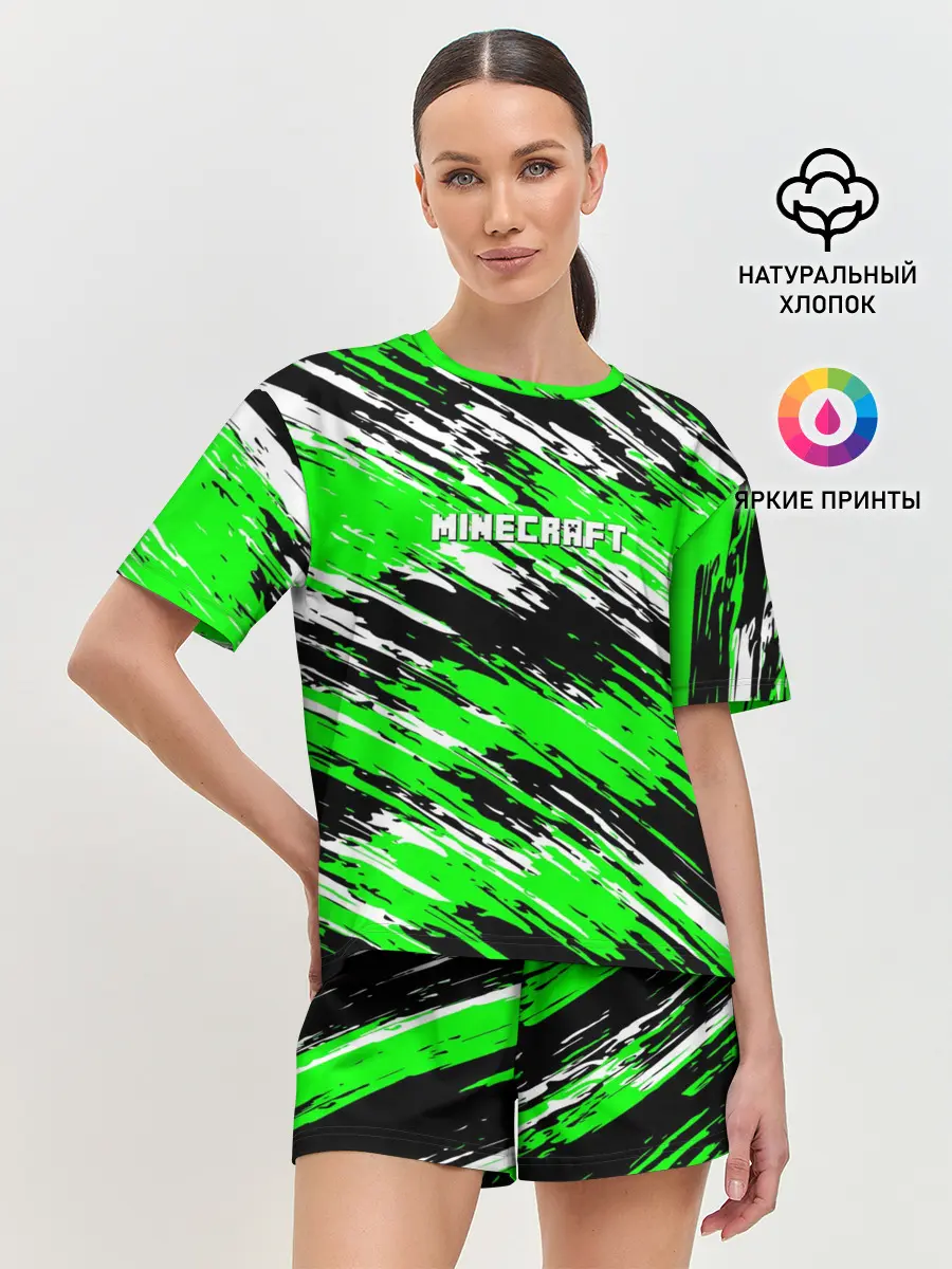 Женская пижама с шортами / Minecraft