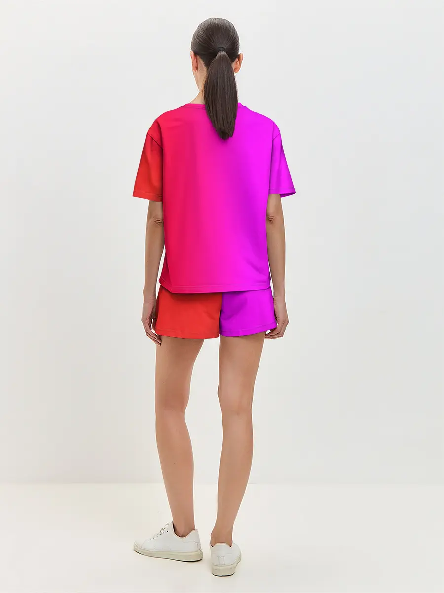 Женская пижама с шортами / Радужный слоник