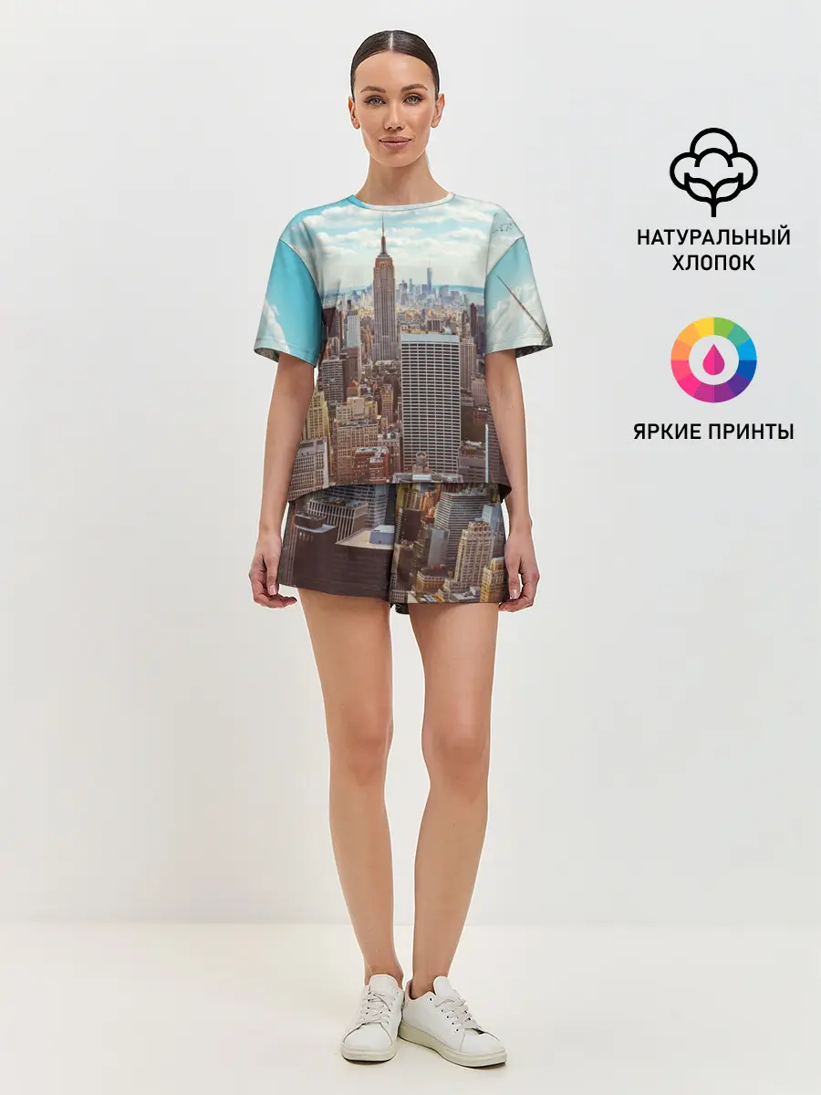 Женская пижама с шортами / Столица мира