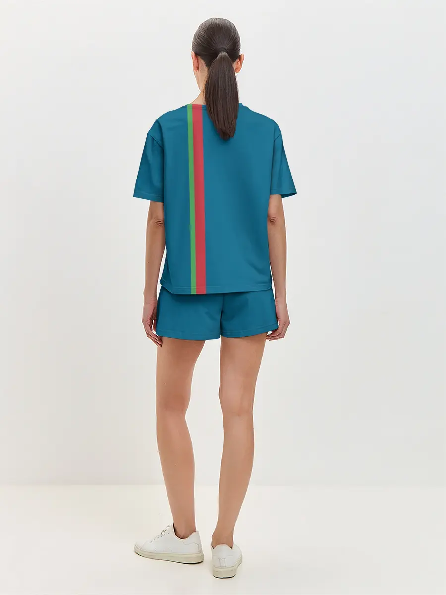 Женская пижама с шортами / Белоруссия, лента с гербом