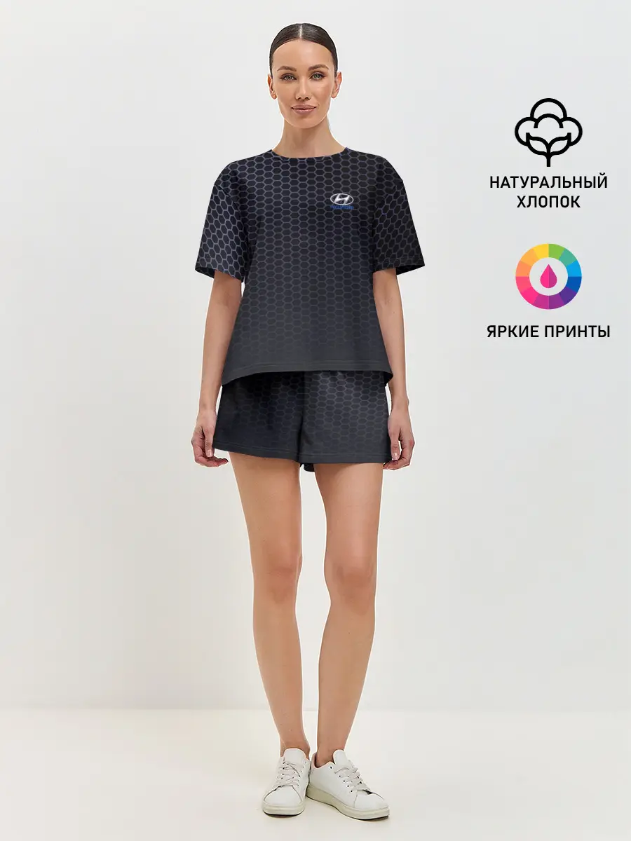 Женская пижама с шортами / HYUNDAI carbon uniform 2018