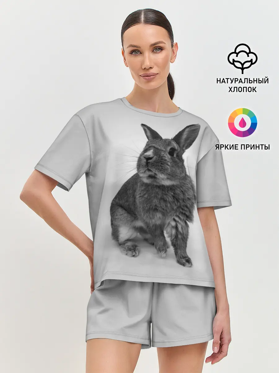 Женская пижама с шортами / Кролик