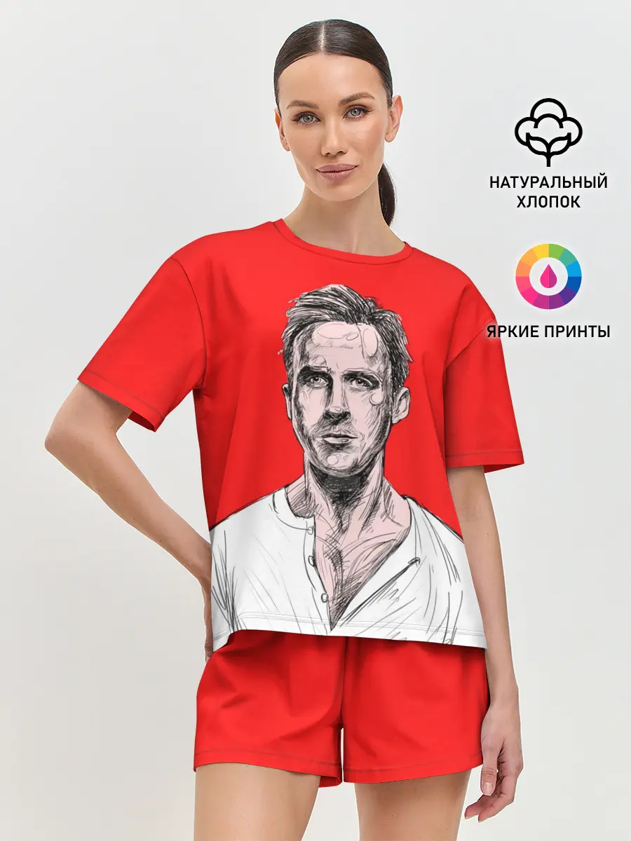 Женская пижама с шортами / Райан Гослинг_3