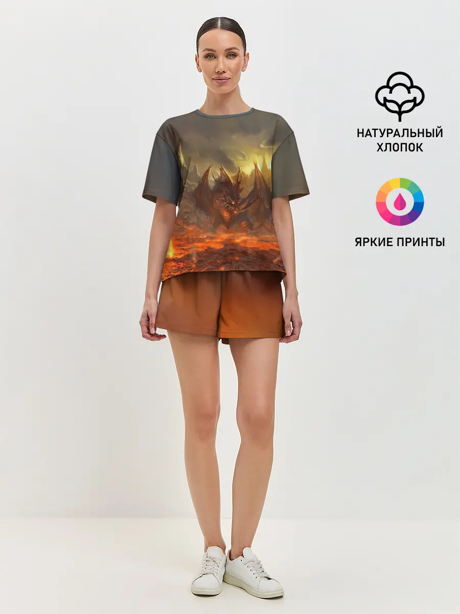 Женская пижама с шортами / Fire Dragon